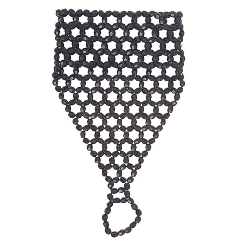 W WIDMANN MILANO Party Fashion 1726B - Finger-Armband mit Perlen, dehnbar durch Gummiband, Perlenschmuck, Armkette, Charleston, 20er Jahre, Kostüm, Verkleidung