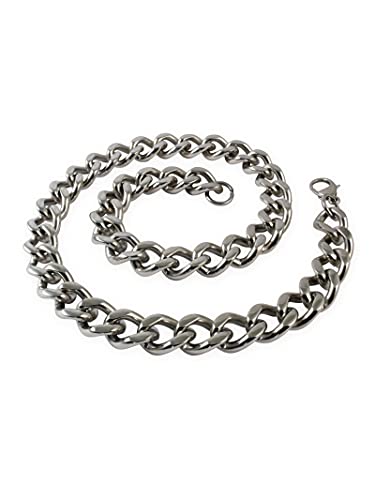Fly Style 15mm Panzerkette oder Panzerarmband aus 316L Edelstahl - Halskette oder Armband Herren silber poliert, Längen:ca. 24.0 cm