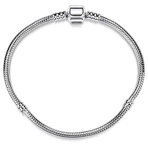 Materia Damenarmband 925 Silber 19cm - Beads Armband Gewinde 3mm SA-8-19