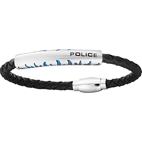 Police Fury Armband Leder/Edelstahl Gr. L 20 cm PJ25571BLN.03-L