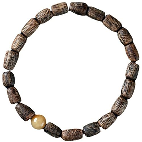 Topcrystal Armband aus Holz, Feng Shui, Wohlstand, Armband, Perlen, Mala, Stein, Meditation, Armband, Vintage, Amulett, Glück, Armband aus Holz, Talisman, Freundschaftsarmband, Kein Metall