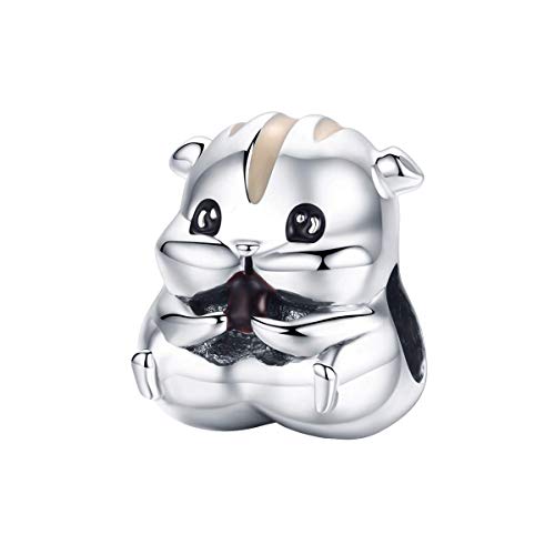 NewL Animal Collection 925 Sterling Silber Schöne Hamster Perlen passen Charms Armbänder & Armreifen DIY Schmuckherstellung