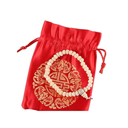 lachineuse – Buddhistisches Armband – Buddha-Baumsamen – Cremeweiß – Ø 17 cm – Schmuck der Buddha-Traditionen – Asiatische Geschenkidee