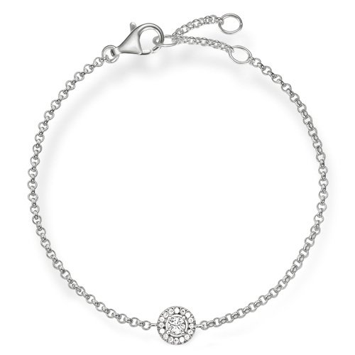 THOMAS SABO Damen-Armband 925 Silber Zirkonia weiß Brillantschliff 19.5 cm - SCA150001