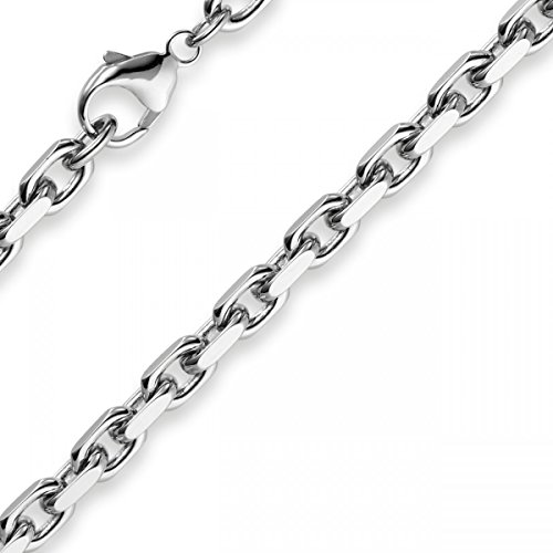 5mm Armband Armkette Ankerkette 585 Gold Weißgold Goldarmband 21cm Herren