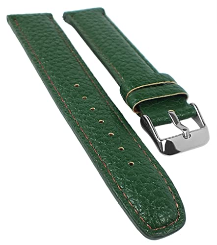 Bruno Banani Moros Ersatzband 20mm aus Leder in grün Schließe silberfarben BR30013