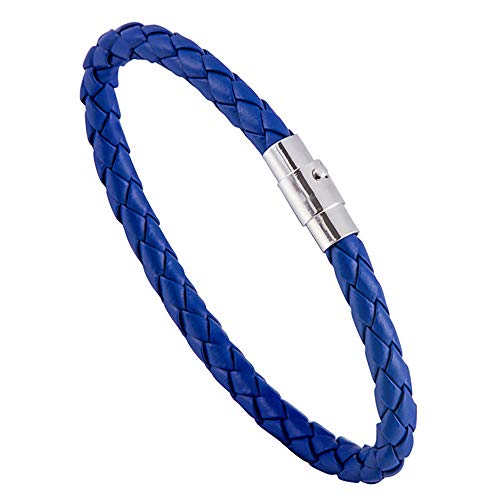 ZENSE - Geflochtenes Lederarmband für Männer in Blau ZB0257