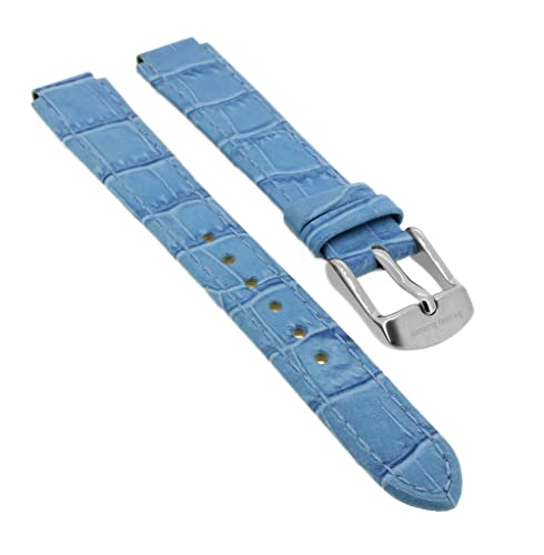 Bruno Banani Ersatzband 11mm in blau aus Leder mit Naht mit Schließe silberfarben CD 3057