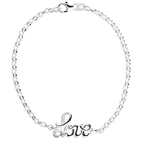 Heartbreaker Damen- Armband love 925 Silber Brillantschliff Zirkonia weiß silber LD LO 81