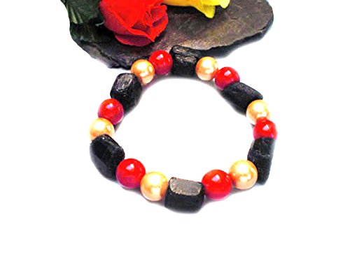 Deutschland EM WM Edelstein Fan Stretch Armband Koralle Turmalin Größenwahl Größe 22 Zentimeter (XXL)