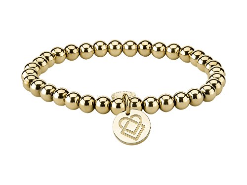 LIEBESKIND BERLIN #keeploving Beads 6mm mit Logotag in Edelstahl, 17 cm (gold)