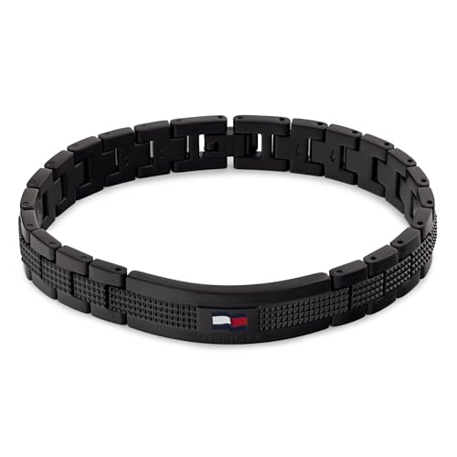 Tommy Hilfiger Jewelry Gliederarmband für Herren aus Edelstahl - Erhältlich aus Schwarz oder Silber
