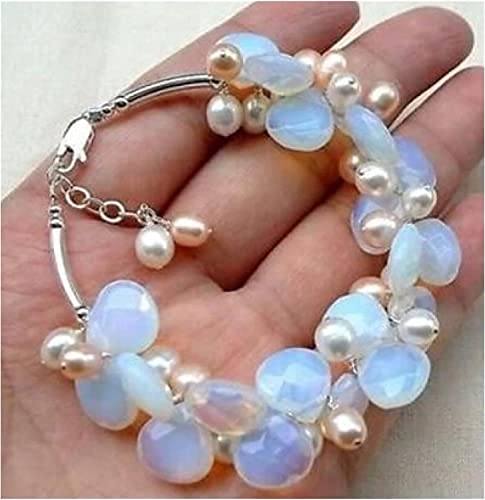 MOBEBI Armband, Geschenk, Fußkettchen, Mondstein-Süßwasserperl enarmband