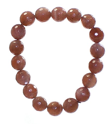 budawi Armbänder Kugel Perlen 10 mm facettiert auf Stretchband Edelstein Armschmuck Stretcharmband