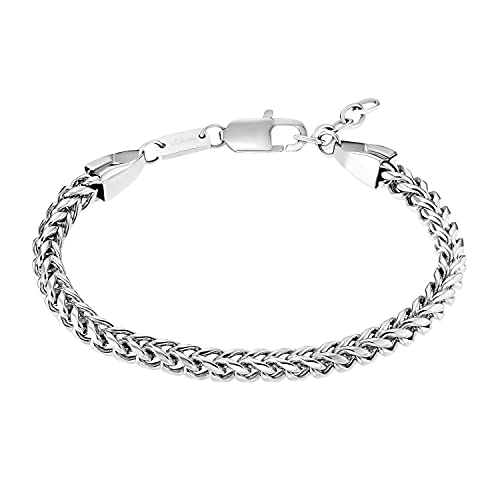 s.Oliver Armband Edelstahl Herren Armschmuck, 20+2 cm, Silber, Kommt in Schmuck Geschenk Box, 2032542