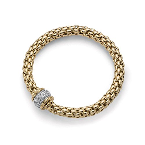 Flexibles Armband aus Gelbgold mit Diamanten, 0,61 ct.