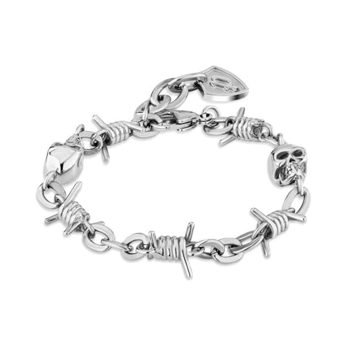 Police Herren Armband aus Edelstahl hergestellt, Farbe: Silber, Länge: 20 cm, PEJGB2112321