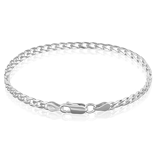 Mary & Jules Armband Unisex Gold aus 925 Sterling Silber, aus recyceltem Silber, Damen und Herren Armband Gold aus Panzerkette, Goldarmband