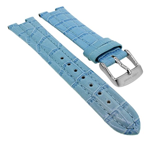 Bruno Banani Ersatzband Leder blau Kroko- Optik Schließe silberfarben CD2055