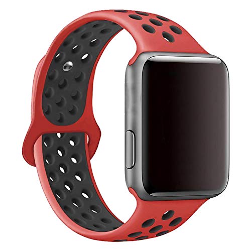 Ikdi armbänder Apple Watch 38mm Weiche, Uhrenarmbänder Silikon Sport Armband Ersatzband für Apple Uhrenarmbänder Silikonarmband Serie 1 Serie 2 Serie 3 Nike+ Sport Edition