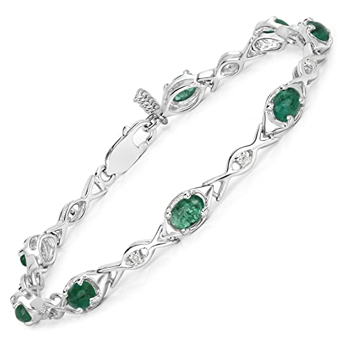 Xen Armband mit 8 Smaragde und 8 Diamanten XB0125 19