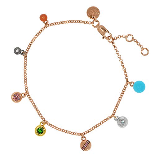  Multicolor ca. 1,55 ct. 17 cm rosèvergoldet