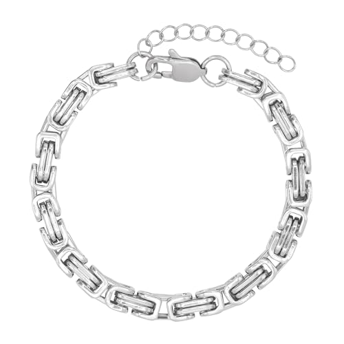Heideman Königsarmband Herren Dylan aus Edelstahl silber farbend Armkette für Männer mit Verlängerung