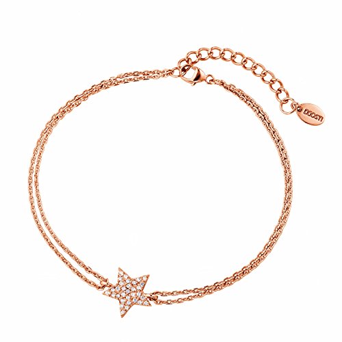 DOOSTI Damen Armband Stern 925 Silber Rosegold vergoldet