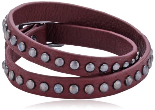  Jewelry Messing Leder Winter Bracelet 40.0 cm rot 291343322