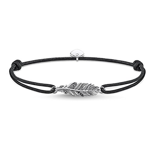 Thomas Sabo Unisex Armband Little Secret Feder schwarz 925 Sterling Silber LS063-889-11-L22v