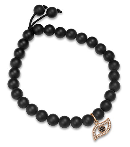 Carissima Gold Damen 9k (375) Rotgold 0.23ct Diamant Auge und Onyx Armband 17 cm/6.7zoll 1.28.576G