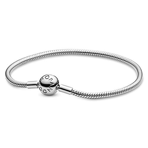 Pandora Damen-Armband mit Kugelverschluss, glatt 925 Silber 18 cm-590728-18