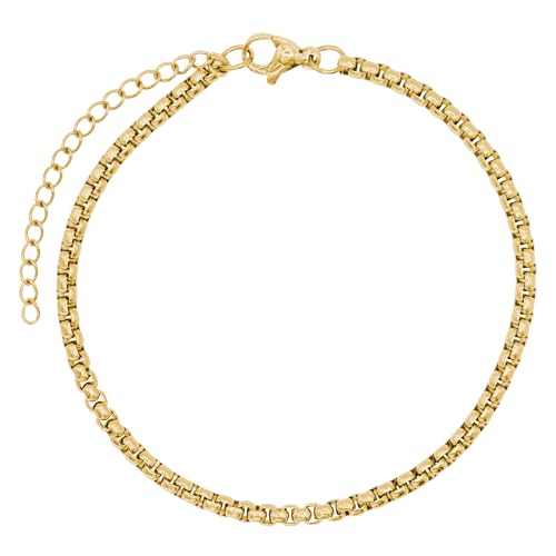 Heideman Armband Caeli Herren aus Edelstahl Gold farbend poliert Armkette für Männer