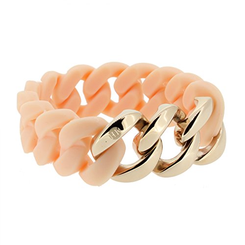 Hanse-Klunker Armband Damen ORIGINAL Silikon Rosenude, Edelstahl Rosegold Frauen Mädchen Größe 19-20 cm inkl. Schmuck-Geschenk-Box