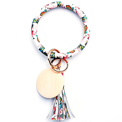 TianWlio Netter Ketten-Silikon-Schlüssel -Schlüssel für Frauen-Wulstige Wristlet-Armband SilKeychain-Ring-Armband- Armbänder Armband Damen Perlen (I, One Size)