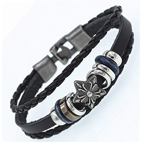 Lederarmband Für Herren, Auge Multilayer Diesel Armband Männer Lässige Mode Geflochtenes Leder Armreifen Für Frauen Holz Raupe Punk Rock Männer Schmuck Leuchtende Armband Accessoires Festival Pa