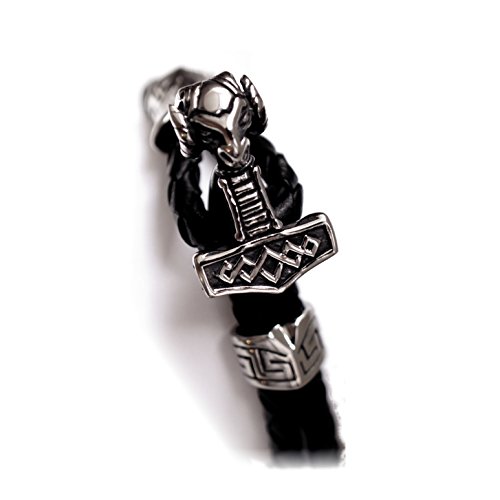 ECHT etNox by Real - Thorshammer - Lederarmband - Edelstahl, Leder, Kein Stein