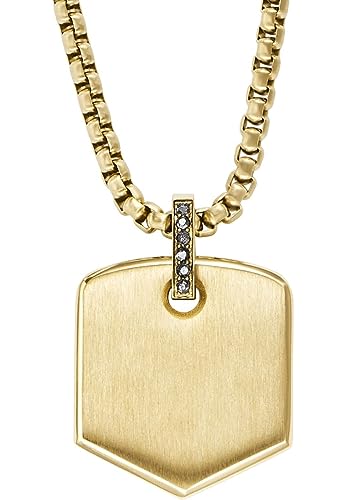 Fossil Herrenhalsband Heritage, Edelstahl-Anhänger-Halsk ette