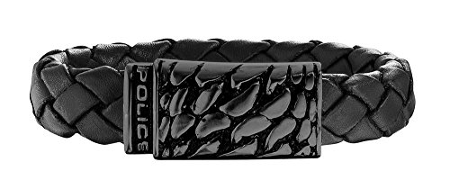POLICE Alligator Armband Leder/Edelstahl 19-21 cm PJ25729BLB.01-S