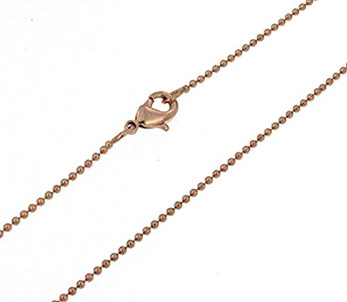 Kugelarmband Rotgold Doublé 1,5 mm breit Länge 25 cm Armband Herren-Armband Goldarmband Damen Fußkettchen Geschenk Schmuck ab Fabrik Italien tendenze PRY1,5-25