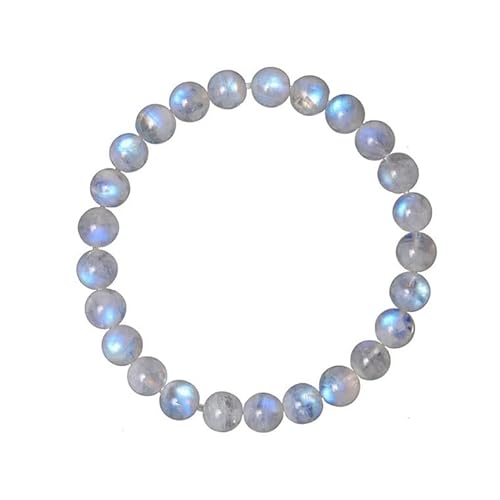 HZLXF1 Natürliches blaues Licht Mondstein Kristall Klar Runde Perlen Armband Geeignet for Frauen Zubehör (Gem Color : 8mm)