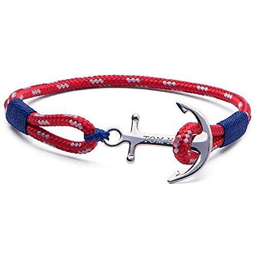 TOM HOPE Armband Arctic Blue aus Stoff & 925 Sterling Silber-185 mm