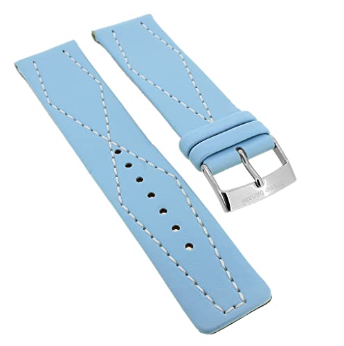 Bruno Banani Uhrenarmband 23mm aus Leder in blau mit Kontrastnaht RO4 BR20679