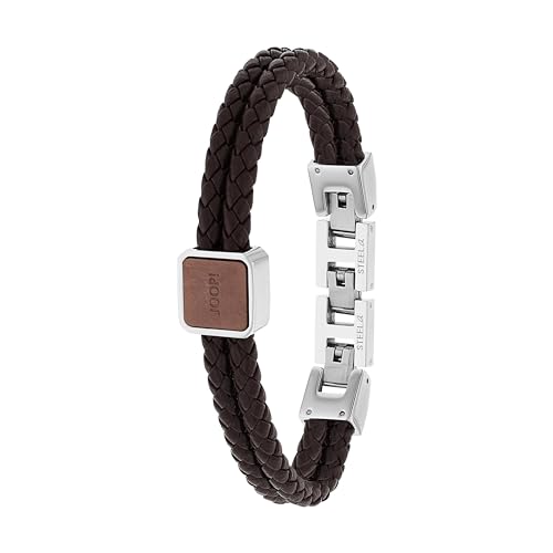 JOOP! Armband Edelstahl Herren Armschmuck, 18,5+1,5+1,5 cm, Silber, Kommt in Schmuck Geschenk Box, 2038036
