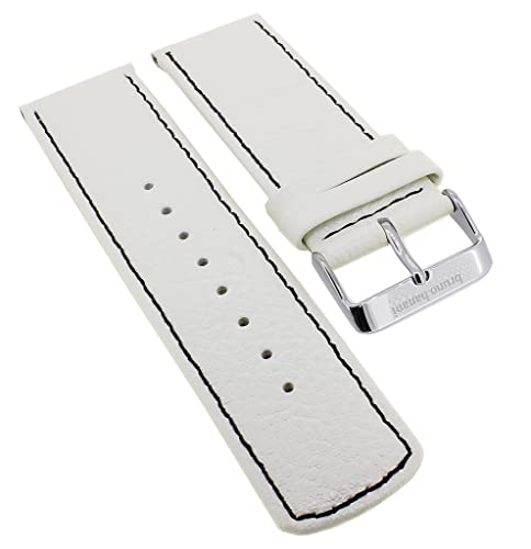 Bruno Banani Big Square Ersatzband 26mm in weiß aus Leder SQ4 006 306 BR20687 BR20685 BR20682