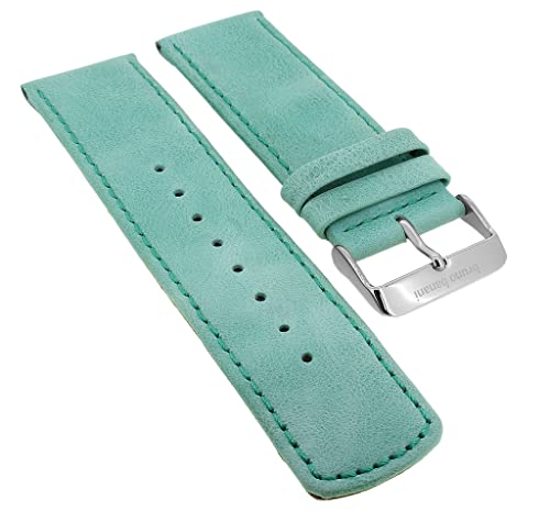 Bruno Banani Big Square Ersatzband 26mm in türkis glatt aus Leder SQ4 007 307 BR20687