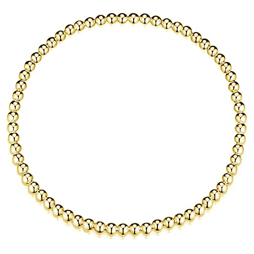 Materia Stretch Armband Damen Silber 925 Perlen 18,5-19cm vergoldet SA-9-58