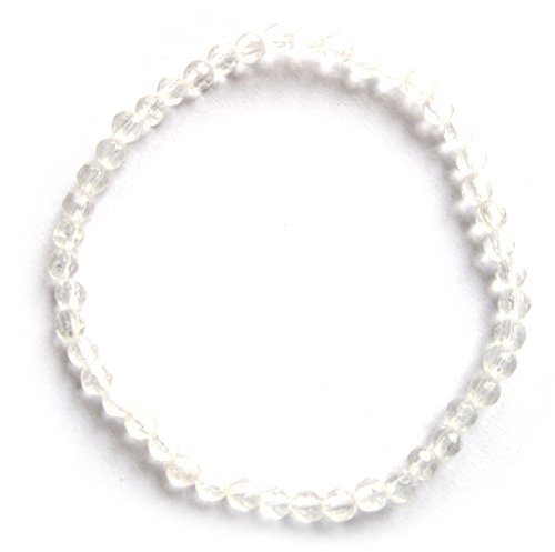 Bergkristall - facettiert Kugel - je 4 mm - Kugelarmband - Perlenarmband - Armband - Mala - echte Edelsteine - Edelsteinschmuck - Freundschaftsarmband - A++ Qualitt