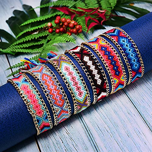 XXXXW Armbänder für Damen 6 stücke Lace Up Böhmisches Geflochtene Armband für Frauen Mode Handgemachte gewebtes Chic Femme Schmuck