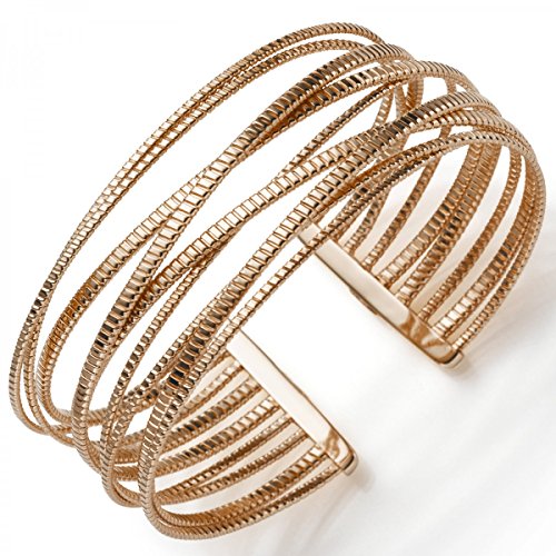 Armspange Armband Armschmuck aus echtem 585 Gold Rotgold 25mm breit, gerillt